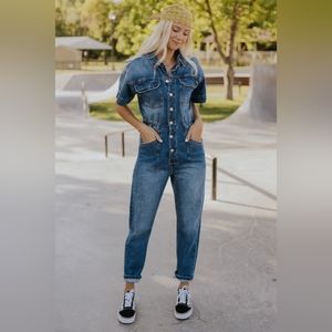 Free People Marci Coverall Jumpsuit Size M